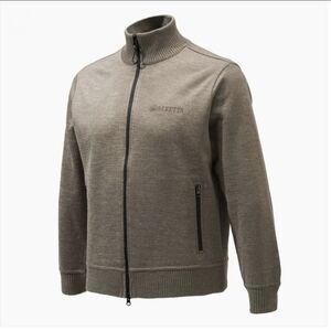 Beretta Techno Windshield Wool Blend Full Zip Sweater Men Size XL Hazelnut Italy